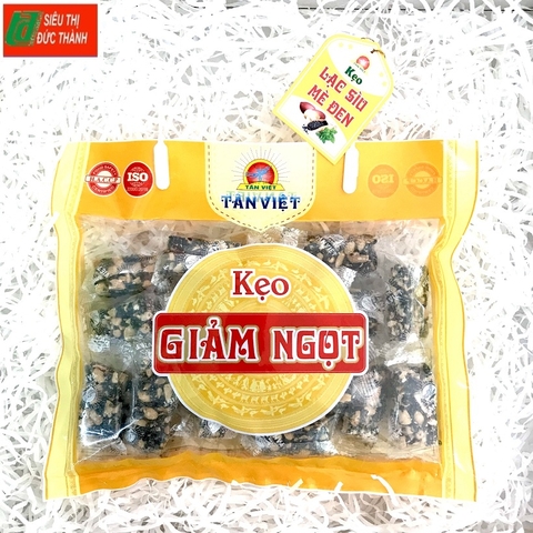 Kẹo lạc sìu mè đen, kẹo giảm ngọt-Tân Việt, gói xách (300g).