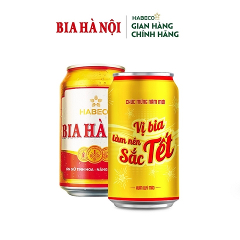 Bia Hà Nội Tết, lon (330ml, 4.6%).