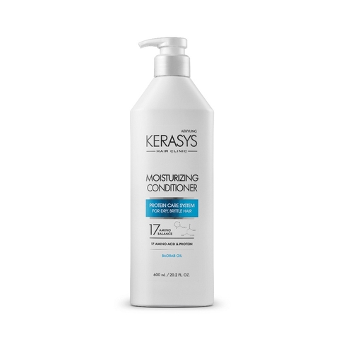 Dầu xả cao cấp Kerasys Moisturizing Conditioner-Hàn Quốc, chai trắng xanh (600ml).