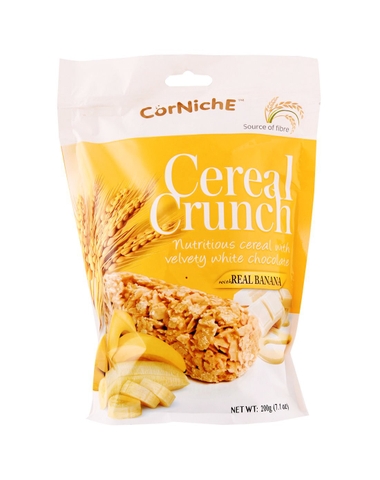 Bánh ngũ cốc vị chuối-Corniche Cereal Crunch with Real Banana, túi (200g)-