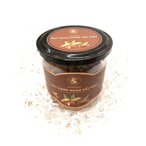 Hạt hạnh nhân sấy mộc-Tân Hoàng Long, hộp (225g).