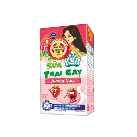 Thức uống dinh dưỡng sữa trái cây, hương dâu-Kun (110ml*4hộp),