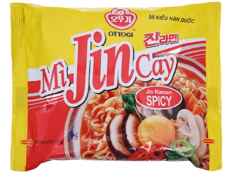 Mì Jin cay (Jin Ramen Spicy)-Ottogi, mì kiểu Hàn Quốc (120g),