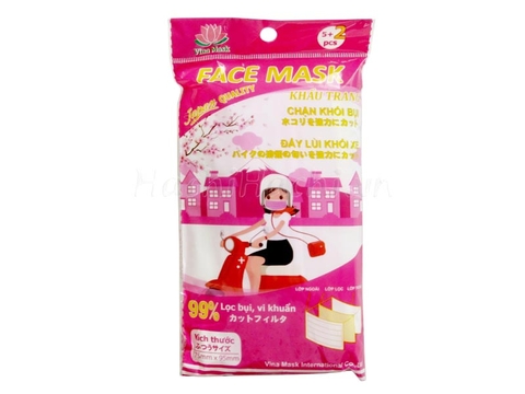 Khẩu trang Vina Mask, túi đỏ (7chiếc)