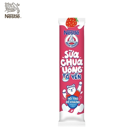 Sữa chua uống dinh dưỡng Yogu Nestle, hương dâu, túi (75ml).