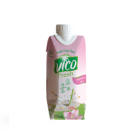 Nước dừa tươi, hương vị sen-Vico Fresh (330ml)