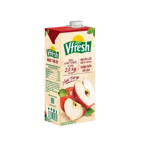 Nước táo ép Vfresh-Vinamilk, hộp (1lít)