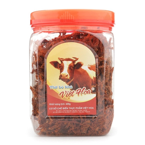 Thịt bò khô-Việt Hoa, hộp (400g)