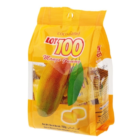Kẹo Lot 100, vị xoài-Cocoaland, Malaysia, túi (150g).