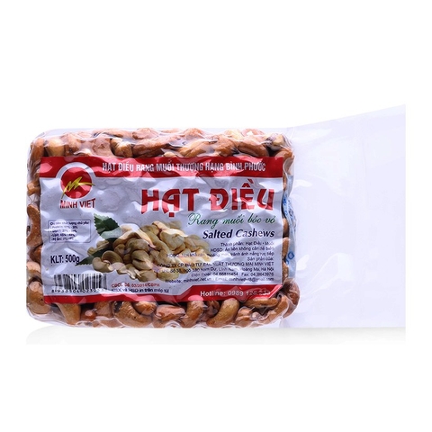 Hạt Điều rang muối bóc vỏ-Minh Việt, túi (500g).