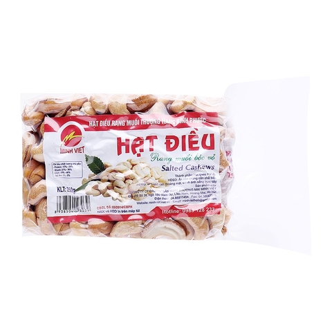 Hạt điều rang muối bóc vỏ-Minh Việt, túi (250g).