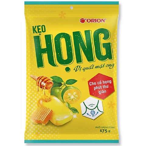 Kẹo họng vị quất mật ong-Orion, gói (168g).