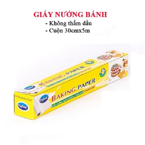 Giấy nướng bánh không thấm mỡ-Eufood, hộp (30cmx5m).