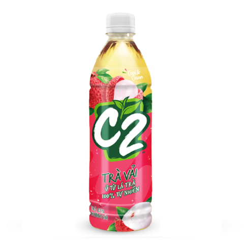 Nước ngọt C2, trà đen hương vải (455ml),