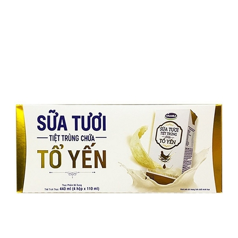 Sữa tươi tiệt trùng chứa tổ yến, Vinamilk (110ml*4hộp),
