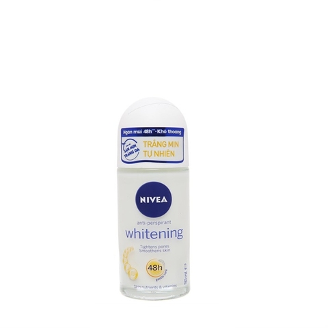 Lăn khử mùi Nivea Whitening, trắng mịn tự nhiên (50ml)