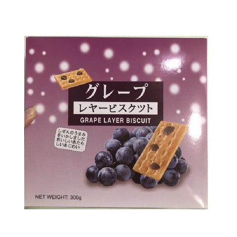 Bánh quy vị nho, Strawberry Layer Biscuit-Nhật, hộp (300g),