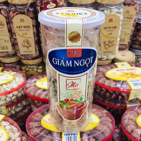 Kẹo giảm ngọt mix vị-Tân Việt, hộp (300g),