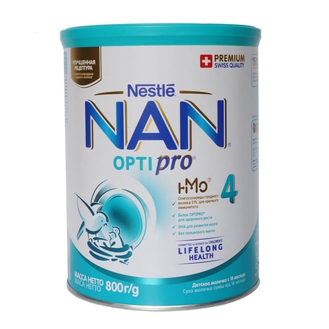 Sữa Nan Nga số 4, từ 18 tháng tuổi trở lên (800g).
