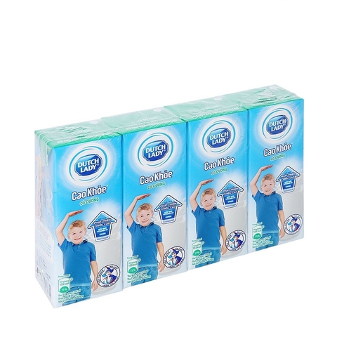 Sữa tươi tiệt trùng cao khỏe-cô gái Hà Lan Dutch Lady, có đường (170ml*4hộp),