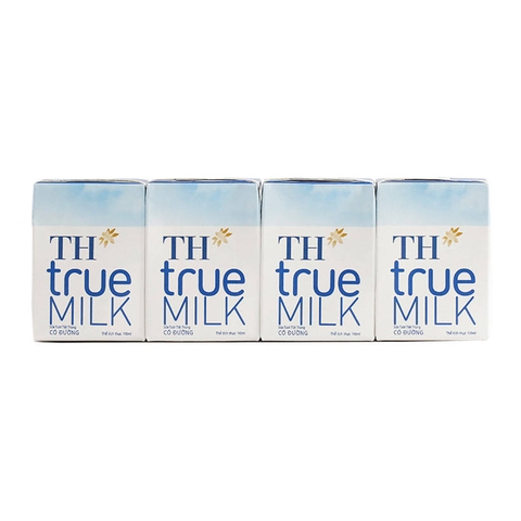 Sữa tươi tiệt trùng TH true Milk, có đường (110ml*4hộp),