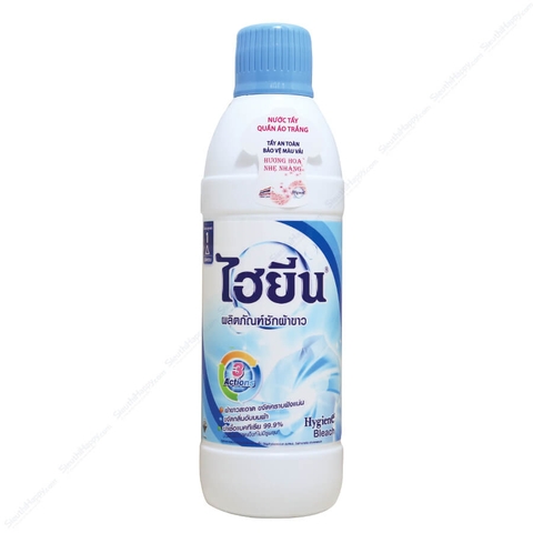 Nước tẩy quần áo trắng Hygiene, nắp xanh (600ml).