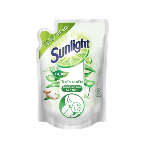 Nước rửa chén bát Sunlight-muối khoáng & lô hội, chai (2.1kg/2lít).