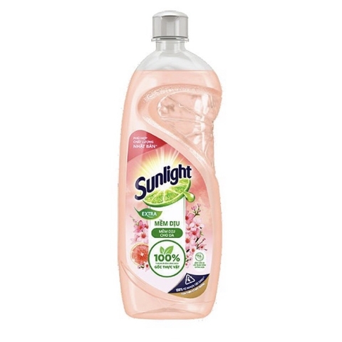 Nước rửa chén bát Sunlight-mềm dịu cho da, chai (750g/725ml).