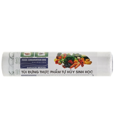 Túi đựng thực phẩm tự hủy sinh học Việt An, cuộn (20*30cm/100túi).