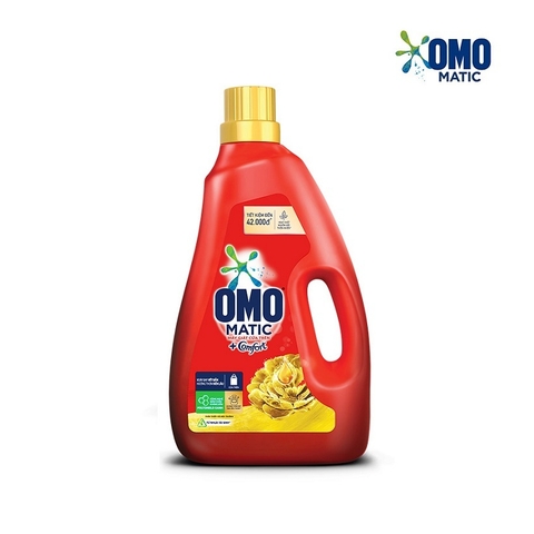 Nước giặt Omo Matic-máy giặt cửa trên+comfort hương comfort tinh dầu thơm, túi (3.7kg),