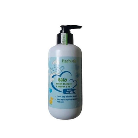 Dầu tắm gội Baby Ocean shampoo 2in1, cho bé từ 0-6 tuổi-Hachi (350ml),
