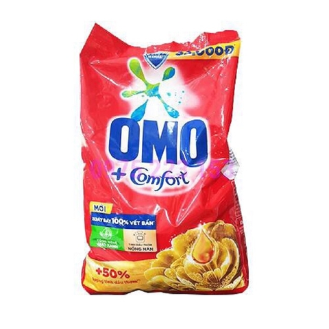 Bột giặt Omo+Comfort tinh dầu thơm nồng nàn, túi (2.6kg),