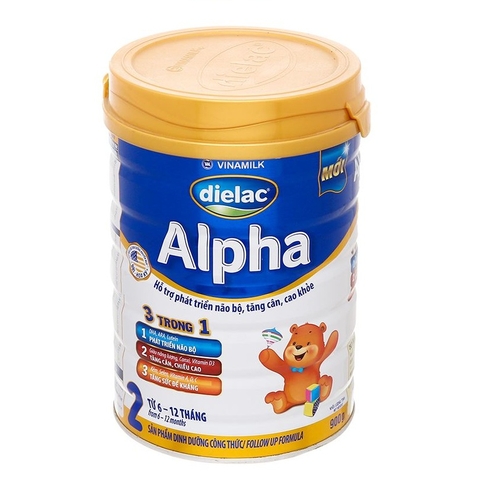 Sữa bột Dielac Alpha 2-Vinamilk, 6-12 tháng tuổi (900g),