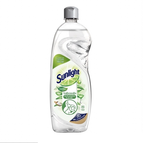 Nước rửa chén bát Sunlight-muối khoáng & lô hội, chai (750g/725ml).