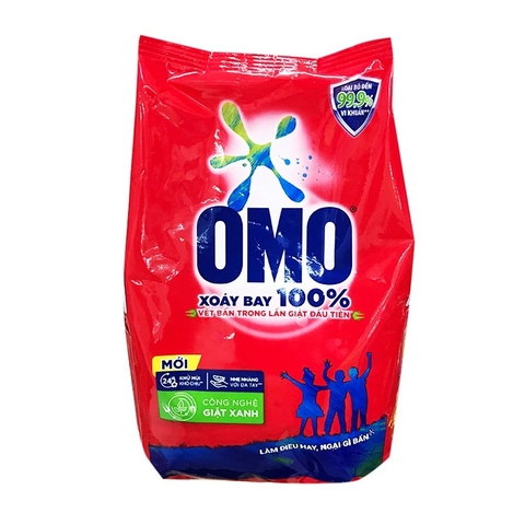 Bột giặt Omo, xoáy bay 100% vết bẩn ngay lần giặt đầu tiên, túi (5.7kg),