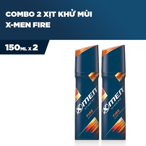 Xịt khử mùi toàn thân X-Men Fire (150g),