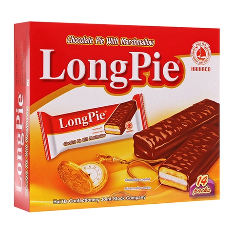 Bánh kem Marshmallow phủ Socola Longpie-Hải Hà, hộp (252g).