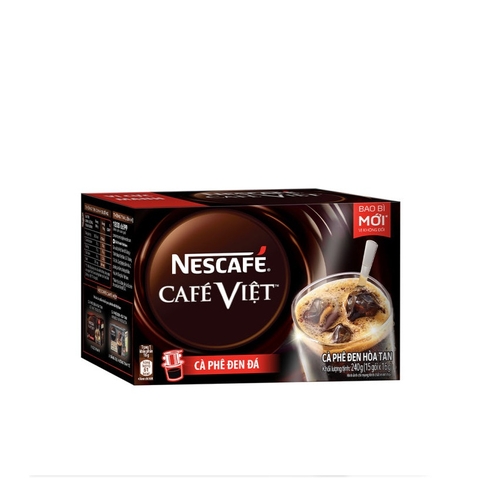 Cà phê đen đá Nescafe-Nestlé Việt Nam, hộp (240g/15gói*16g).