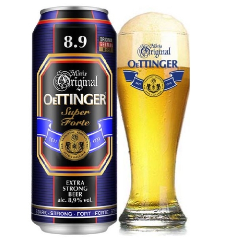 Bia Oettinger-Đức, lon (500ml, 8.9%).