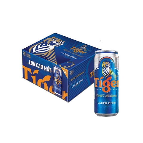 Bia Tiger xanh lon cao, thùng (20*330ml, 5%).