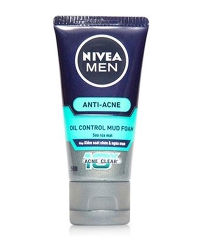 Sữa rửa mặt Nivea Men Anti-Acne kiểm soát nhờn vs ngừa mụn (50g)