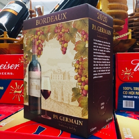 Rượu vang PA Germain Bordeaux-Pháp, bịch (3lít, 14.5%),