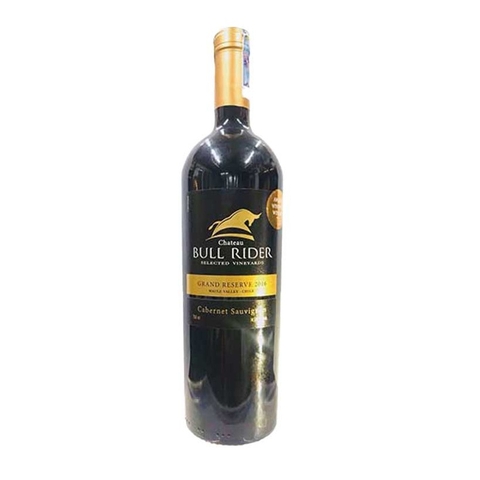 Rượu vang Bull Rider Grand Reserve 2019-Chile, chai (750ml, 14.3%).