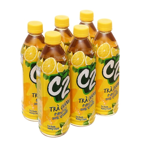 Nước ngọt trà xanh C2, hương Chanh (455ml),