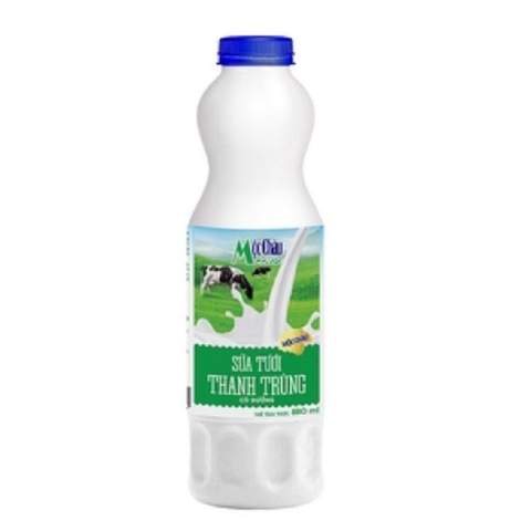 Sữa tươi thanh trùng Mộc Châu, có đường (880ml),
