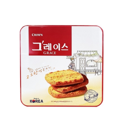 Bánh Crown Grace-Hàn Quốc, hộp thiếc (445g).