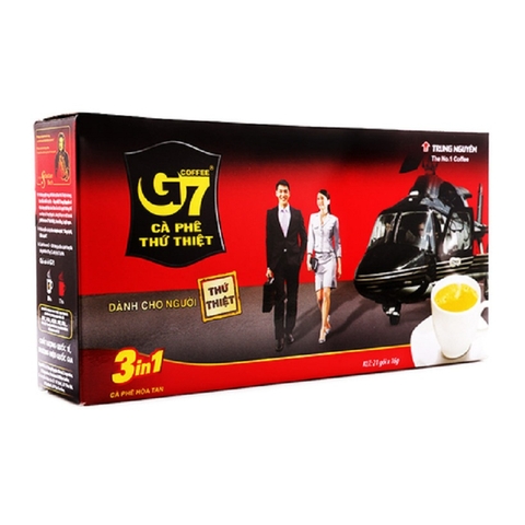 Cà phê hòa tan 3in1, cà phê thứ thiệt G7-Trung Ngyên, hộp (336g/21gói*16g).