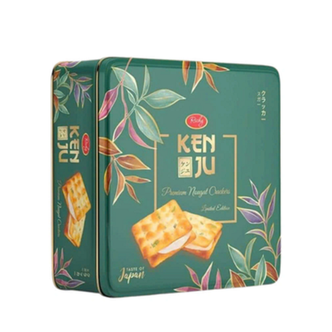Bánh quy kem sữa Nougat, Kenju-Richy VN, hộp sắt (372g).