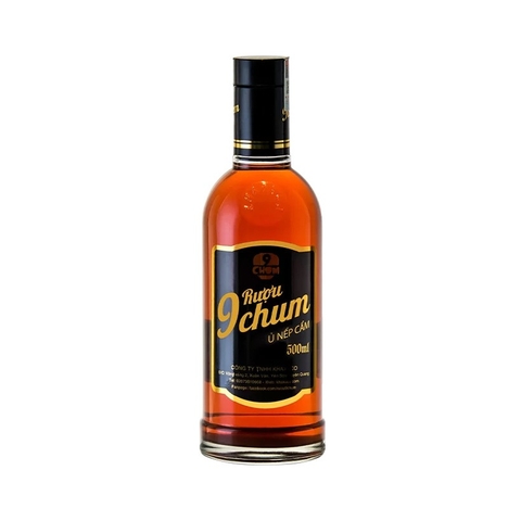 Rượu 9 Chum, ủ nếp cẩm-Tuyên Quang, chai (500ml, 29%).