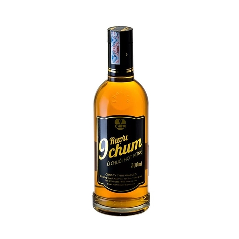 Rượu 9 Chum, ủ chuối hột rừng-Tuyên Quang, chai (500ml, 29%).